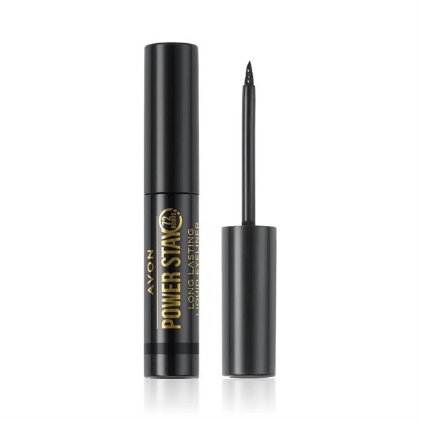 Avon Eyeliner Liquido Power Stay - Blackest Black