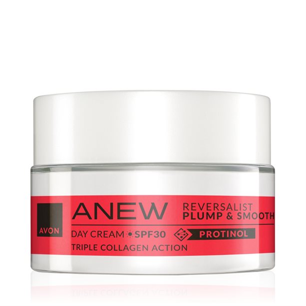 Crema viso giorno Anew Reversalist Plump & Smooth SPF30 formato prova, trattamento anti-età con Tripla Azione al Collagene per pelle elastica e compatta. - 37 | Avon