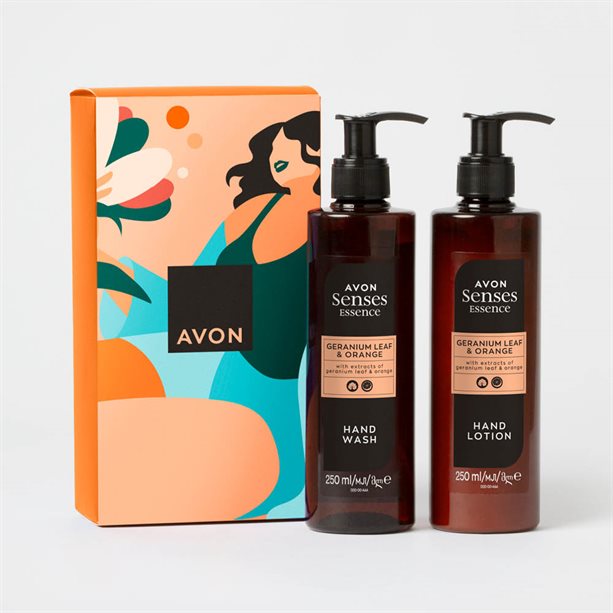 Avon Set Regalo Foglia di Geranio e Arancia Essence Senses