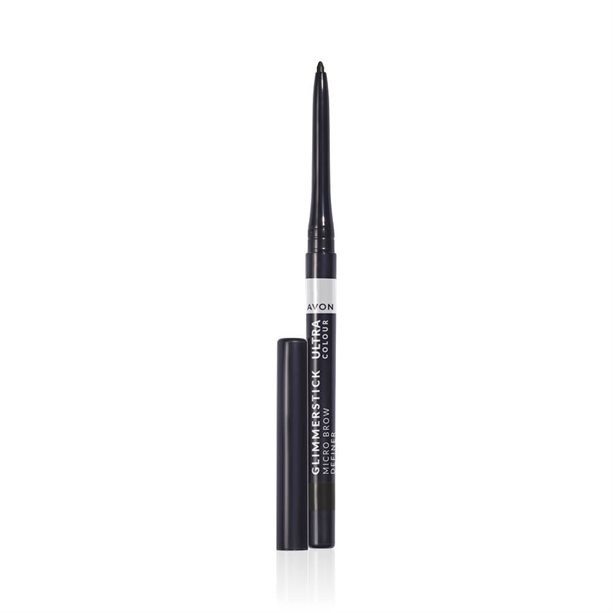 Matita per sopracciglia Glimmerstick Micro nel colore Soft Black, con punta ultra sottile per definizione e riempimento preciso. - 5 | Avon