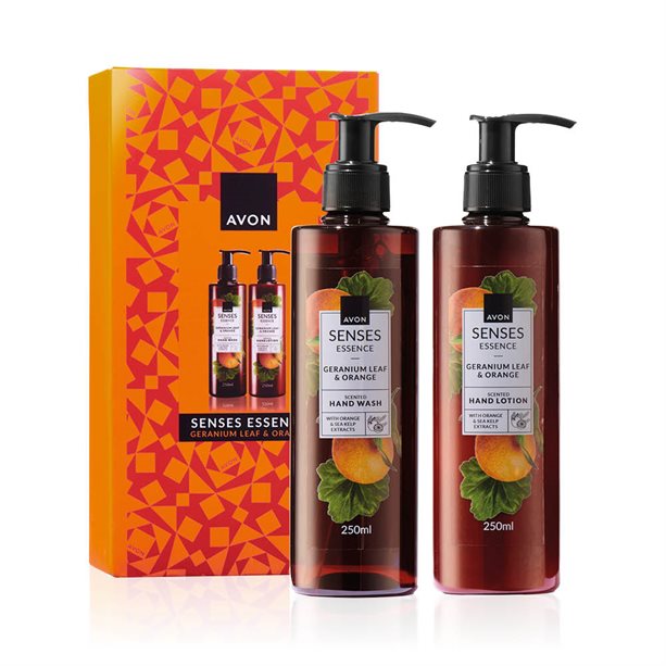 Set Regalo Foglia di Geranio e Arancia Essence Senses | Avon Set Regalo Foglia di Geranio e Arancia Essence Senses | Avon