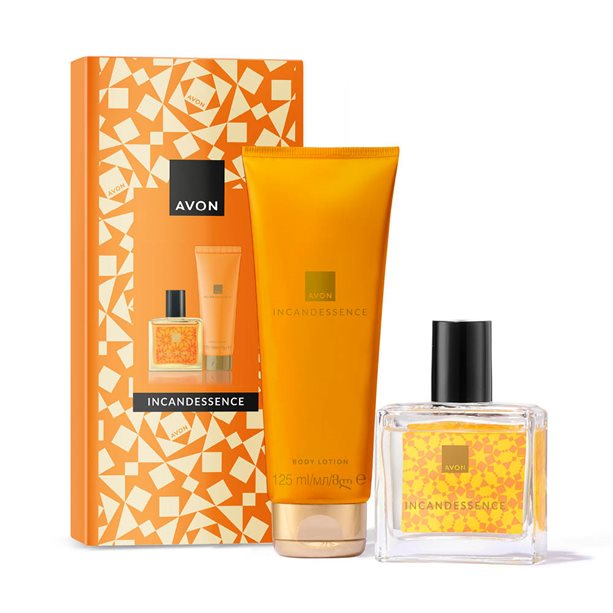 Set Regalo Incandessence Avon con profumo radioso, note di bergamotto, rosa e legno di teak, ideale per donna. - 23 | Avon