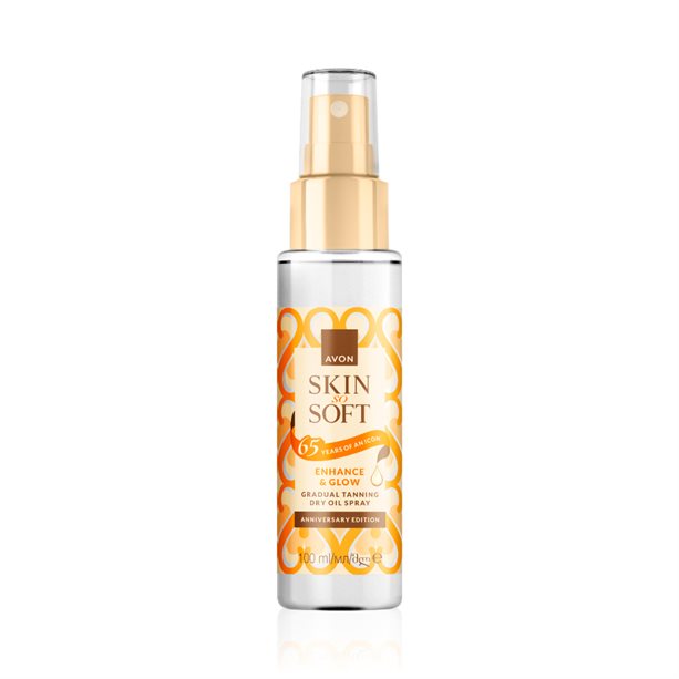 Spray autoabbronzante Enhance & Glow edizione limitata in flacone nebulizzatore, per un colorito dorato, luminoso e uniforme. - 1 | Avon