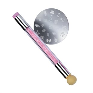 2-in-1 Stampino per unghie con piattino