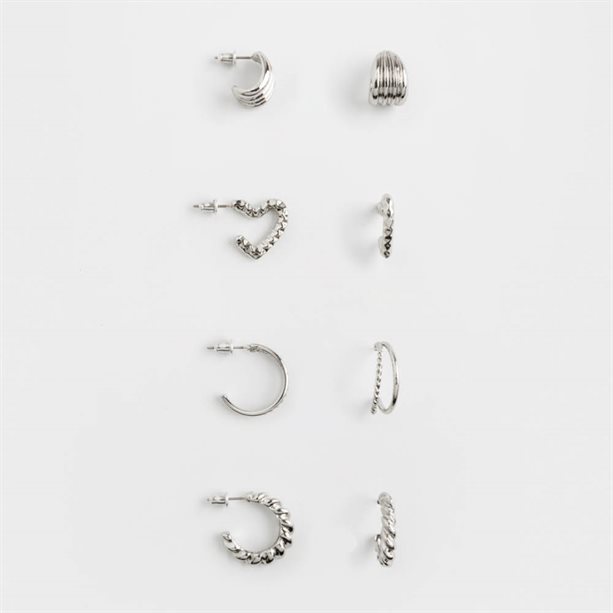 Set di 4 paia di orecchini a cerchio Bianca | Avon Set di 4 paia di orecchini a cerchio Bianca | Avon