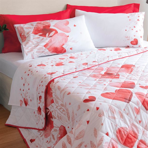 Completo letto singolo Romantique con copripiumino in morbido tessuto traspirante, ideale per aggiungere raffinatezza e comfort. - 11 | Avon