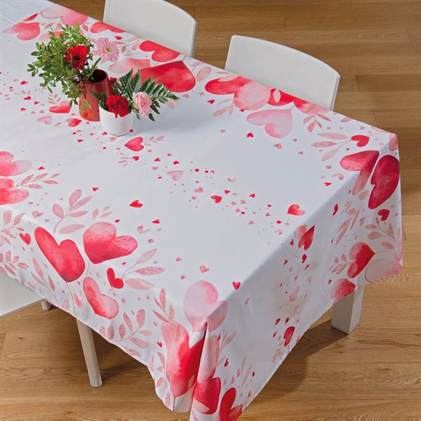 Tovaglia Romantique | Avon Tovaglia Romantique in sfumature di rosso e rosa, ornata con cuori e motivi delicati, perfetta per aggiungere un tocco romantico alla tavola. - 7 | Avon