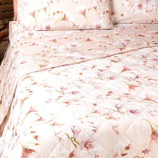Trapuntino matrimoniale Magnolia in tessuto morbido con elegante motivo floreale, ideale per la mezza stagione e per creare un'atmosfera accogliente e femminile. - 5 | Avon