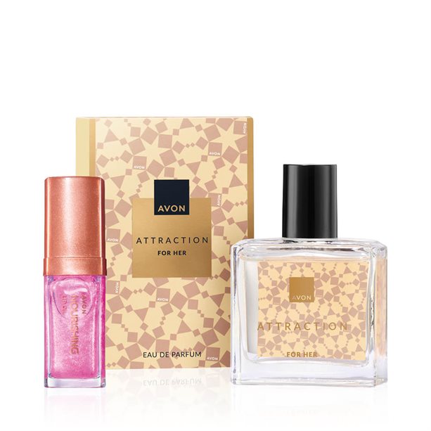 Set Attraction Per Lei + Emolliente Labbra Petal - 33 | Avon