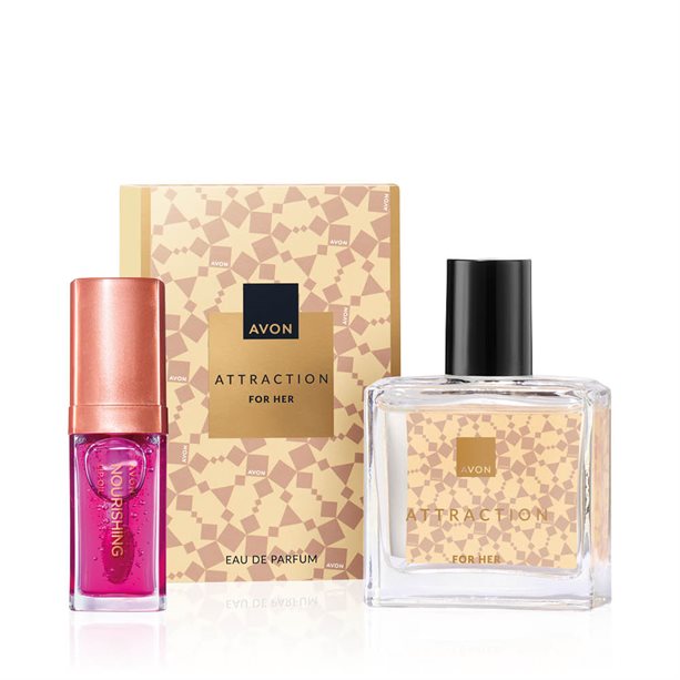 Set Attraction Formato Viaggio + Emolliente Labbra Blossom - 9 | Avon