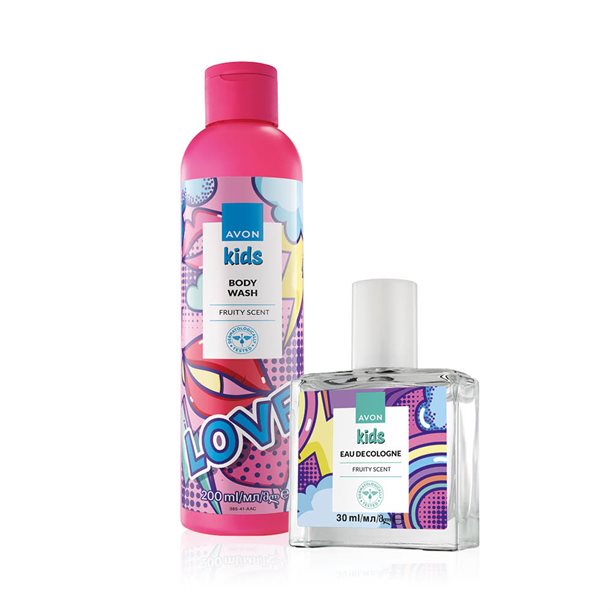Set Avon Kids Fruity - Eau de cologne + Detergente Corpo | Avon
