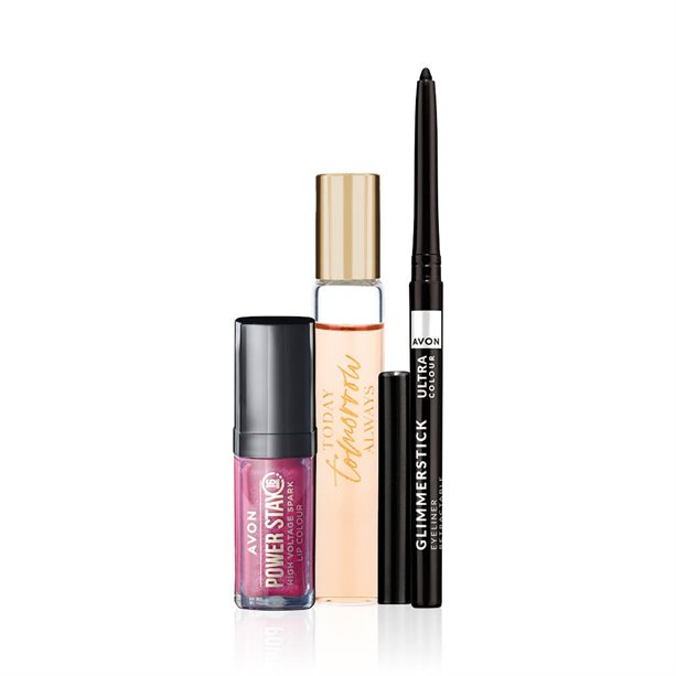 Set Avon Attraction per Lei con Glimmerstick Blackest Black e Tinta Labbra High Voltage Rose Flash, ideale per ravvivare lo stile con dettagli raffinati e moderni. - 27 | Avon