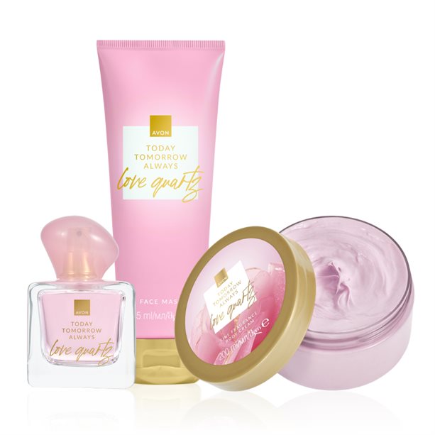 Set di 3 TTA Love Quartz | Avon Set TTA Love Quartz, esclusivo kit di bellezza e benessere con prodotti profumati e cosmetici per un rituale d'amore e relax. - 9 | Avon