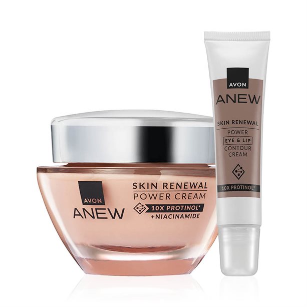 Set di 2 Viso Luminoso Anew, duo Skin Renewal Power per un trattamento intensivo rigenerante, rinnovante e rivitalizzante che leviga, uniforma e illumina la pelle. - 0 | Avon