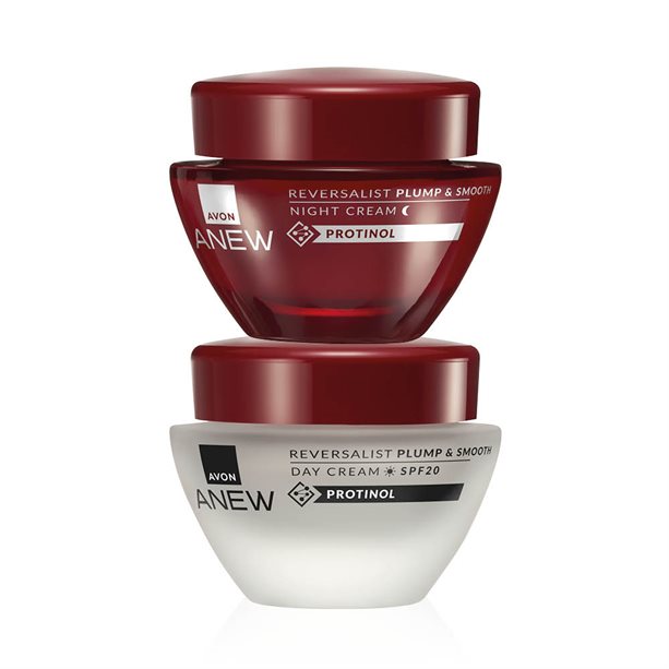Set Anew Reversalist | Avon Set Anew Reversalist con crema giorno e notte Plump & Smooth, formulato con protinolTM per un effetto rimpolpante e levigante in soli 2 giorni. - 30 | Avon