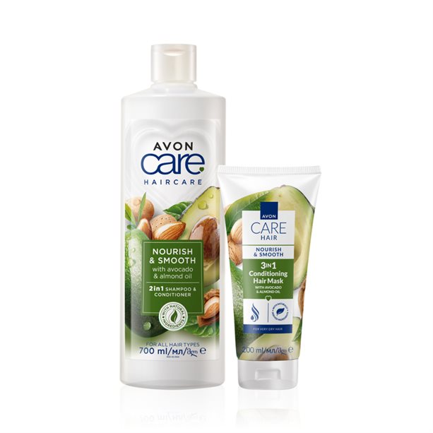Set Cura Capelli all'Avocado e Olio di Mandorla | Avon Set cura capelli all'avocado e olio di mandorla per capelli morbidi, setosi e luminosi, ideale per capelli secchi e sfibrati. - 6 | Avon