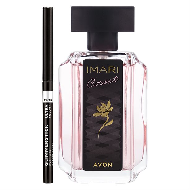 Set Imari Corset Eau de Toilette + Matita Contorno Occhi Glimmerstick (Blackest black) | Avon Set Imari Corset Eau de Toilette e matita contorno occhi Glimmerstick Blackest Black in confezione regalo. - 4 | Avon