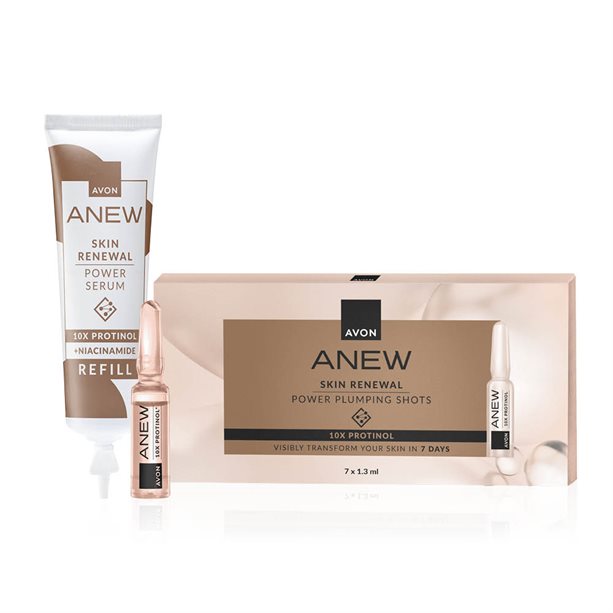 Set di 2 Skin Renewal Power Anew | Avon Set di 2 fiale Anew Skin Renewal Power per un'azione riempitiva intensiva che rigenera e rinnova visibilmente la pelle in una settimana. - 3 | Avon