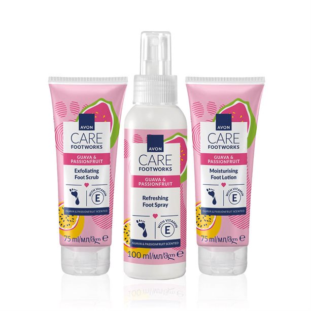 Avon Set di 3 per Piedi al Profumo di Guava e Frutto della Passione