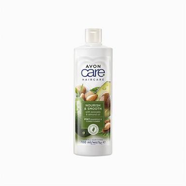 2-in-1 Shampoo e Balsamo Nourish & Smooth con avocado e olio di mandorla | Avon