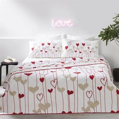 Completo letto matrimoniale Cuori fioriti | Avon