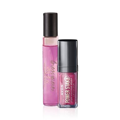 Set di 2 Spray da Borsetta + Tinta Labbra Rose Flash | Avon