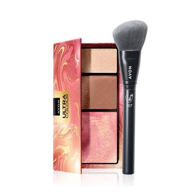 Set Palette per il Viso 3-in-1 Sunkissed + Pennello Angolato per Blush | Avon