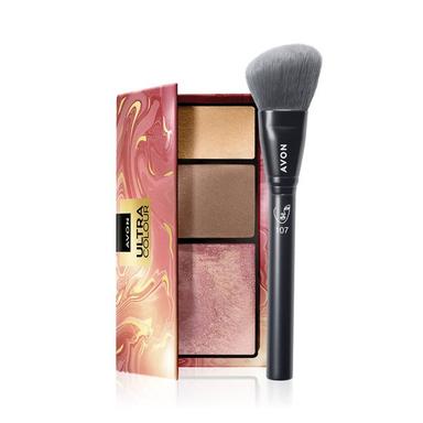 Set Palette per il Viso 3-in-1 + Pennello Angolato per Blush | Avon