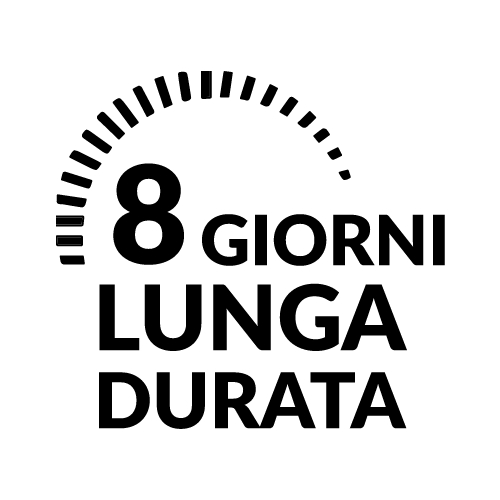 Lunga tenuta fino a 8 giorni