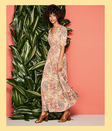 Maxi Vestito Button Front