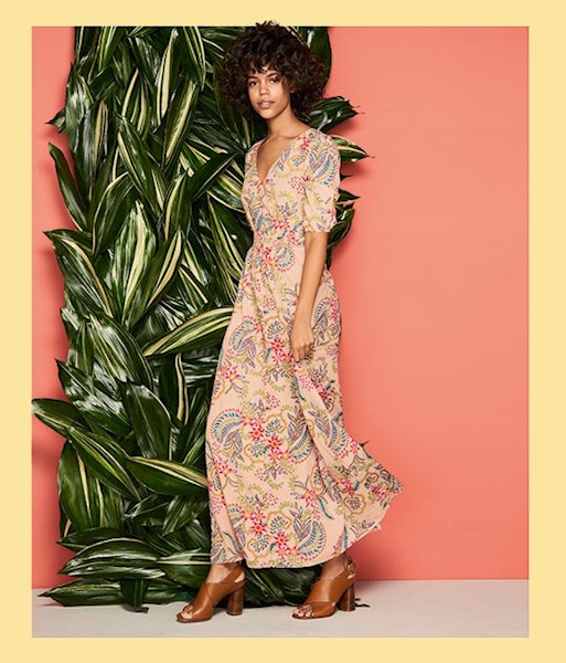 Maxi Vestito Button Front
